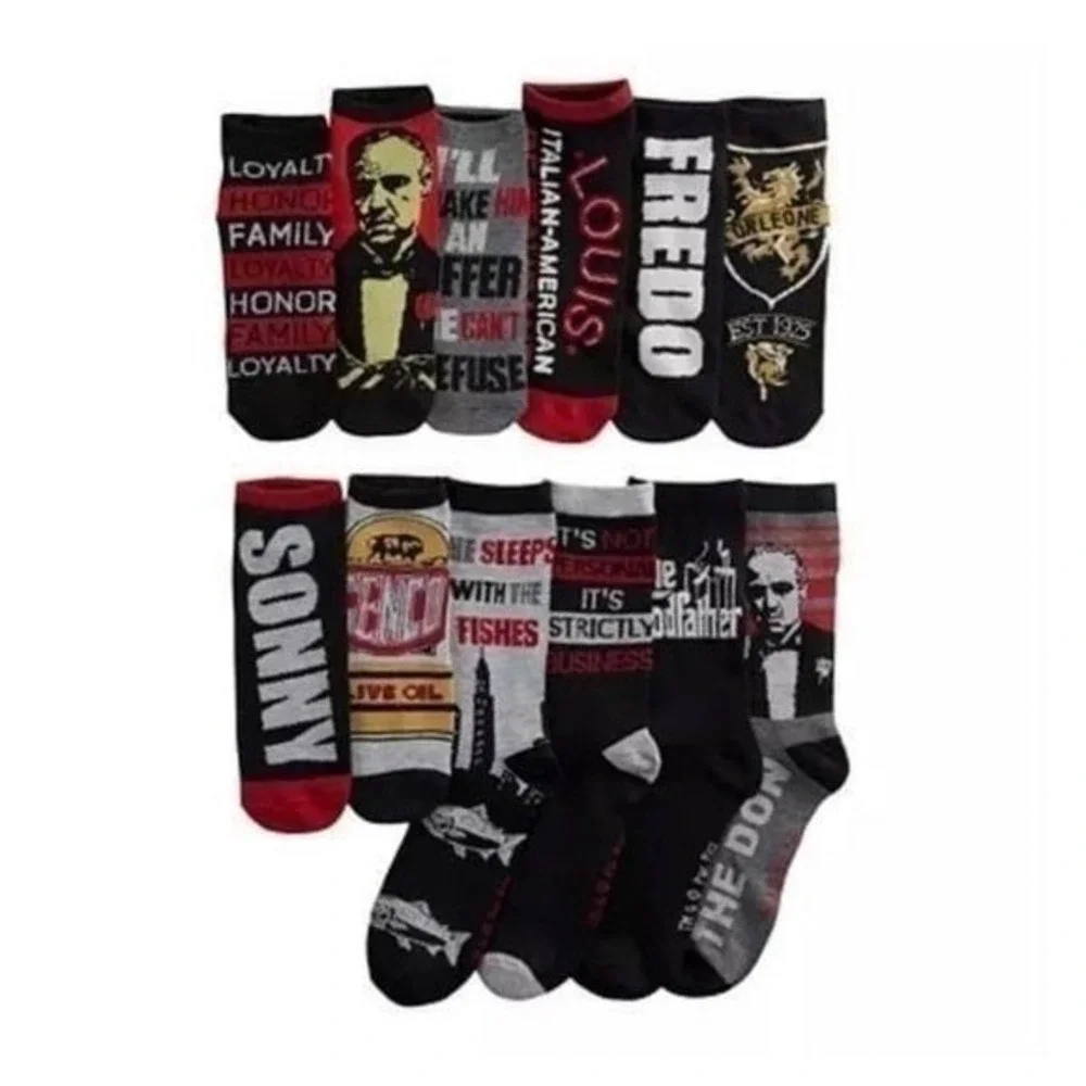The Godfather 12 Days of Socks Set Movie‎ Crew Low Cut Socks